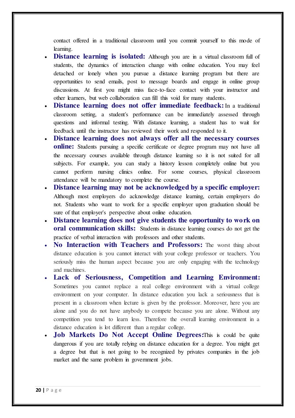 Advantages And Disadvantages Distance Learning
