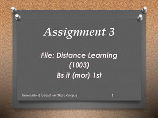 Distance Learning | PPTX