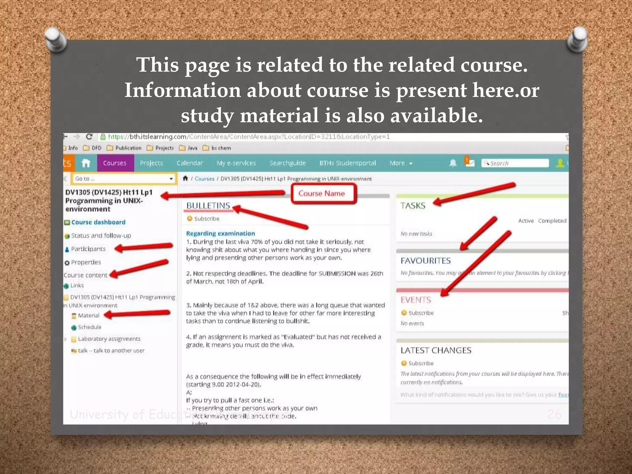 This page is related to the related course.
Information about course is present here.or
study material is also available.
University of Education Okara Campus 26
 