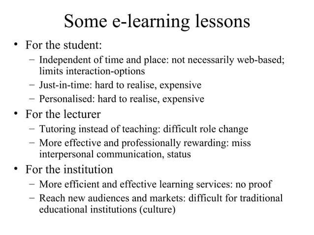 Distance learning and the role of ict | PPT