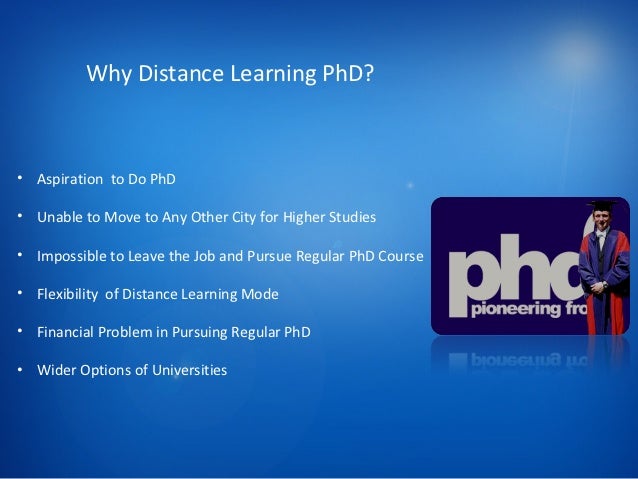 Phd thesis distance education