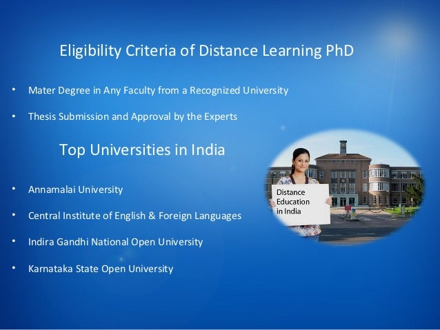 Phd thesis distance education