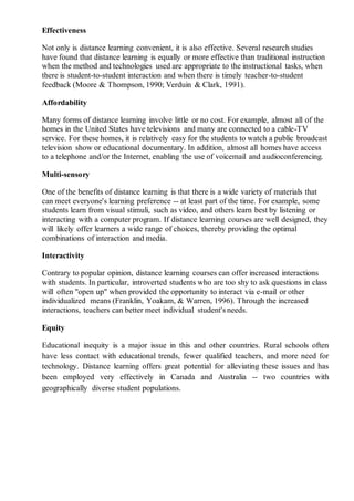 Effective Distance Learning Distance learning teaching strategies | DOCX