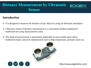 Distance Measurement by Ultrasonic Sensor | PPT