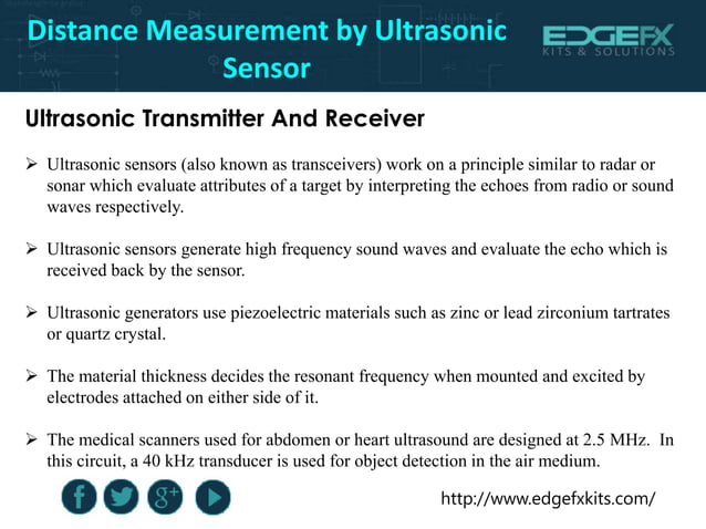 Distance Measurement by Ultrasonic Sensor | PPT