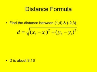 Distance & midpoint formulas 11.5 | PPTX