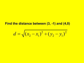 Distance & midpoint formulas 11.5 | PPTX