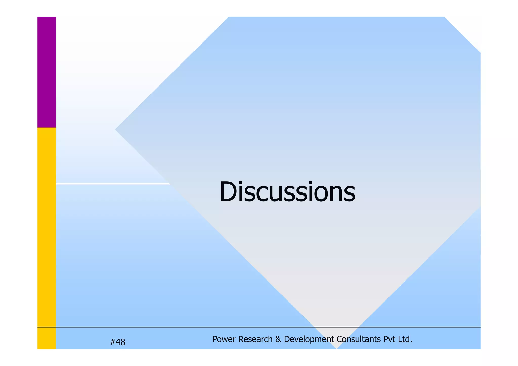 Discussions
Power Research  Development Consultants Pvt Ltd.
#48
Discussions
 