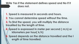 distancetime-and-speed.pptx Science Grade 5 Quarter 3 | PPTX