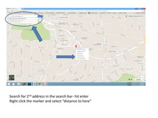 Distance tool on google maps