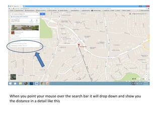 Distance tool on google maps