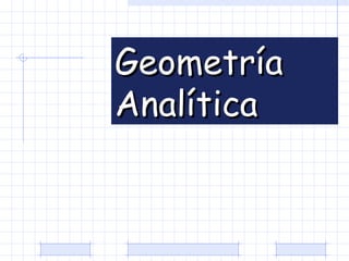 Geometría  Analítica 