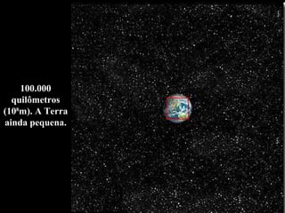 100.000 quilômetros (10 8 m). A Terra ainda pequena. 