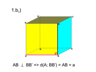 1.b1)




AB ⊥ BB’ => d(A; BB’) = AB = a
 