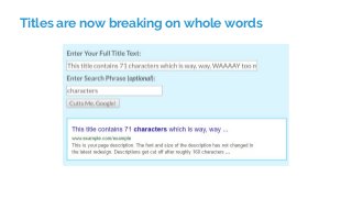Titles are now breaking on whole words
 