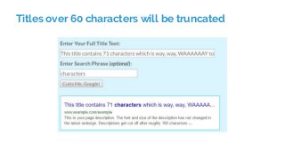 Titles over 60 characters will be truncated
 