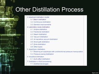 Other Distillation Process
 