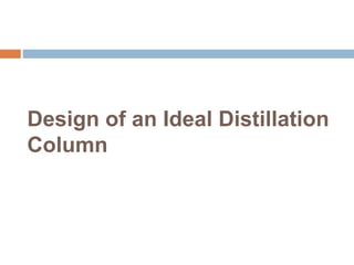 Design of an Ideal Distillation
Column
 
