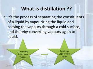 Distillation & evaporation