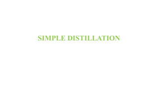 SIMPLE DISTILLATION
 
