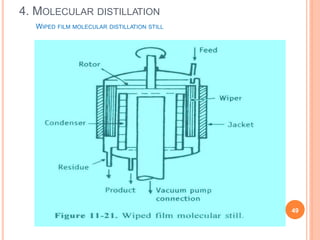 4. MOLECULAR DISTILLATION
WIPED FILM MOLECULAR DISTILLATION STILL
49
 