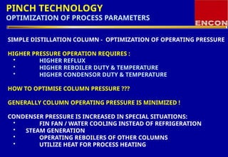 optimization of distillation columns in refinery | PPTX