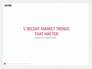 5 RECENT MARKET TRENDS
THAT MATTER
Based on AppIQ data