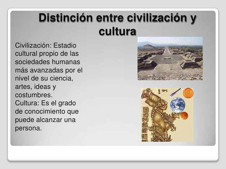 Distincion entre civilizacion y cultura e.v.