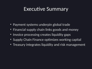 Optimizing Global Trade: Payment Systems, Supply Chain Finance, and ...