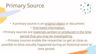 Distinction of Primary and Secondary Sources.pptx