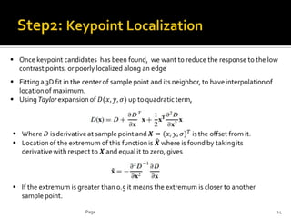 Distinctive image features from scale invariant keypoint | PPTX