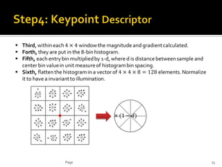 Distinctive image features from scale invariant keypoint | PPTX