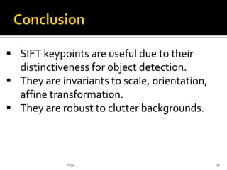 Distinctive image features from scale invariant keypoint | PPTX