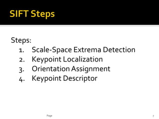 Distinctive image features from scale invariant keypoint | PPTX