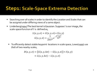 Distinctive image features from scale invariant keypoint | PPTX