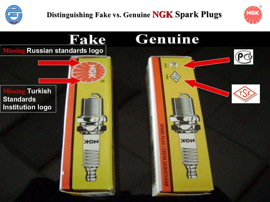 Distinguishing fake ngk spark plug