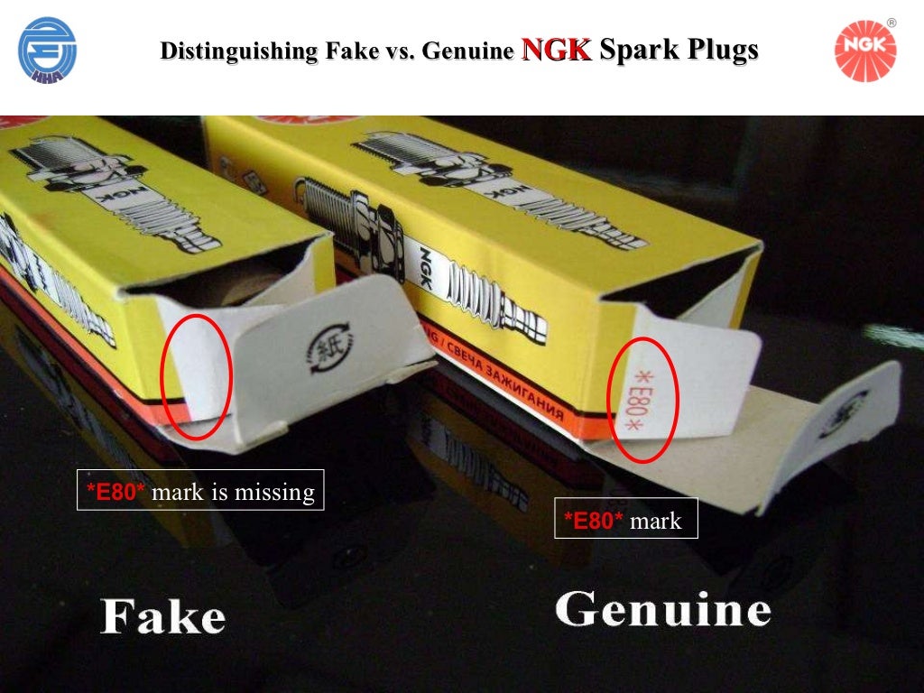 Distinguishing fake ngk spark plug