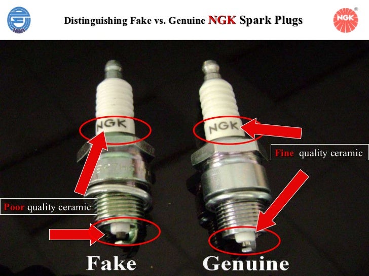 Distinguishing fake ngk spark plug
