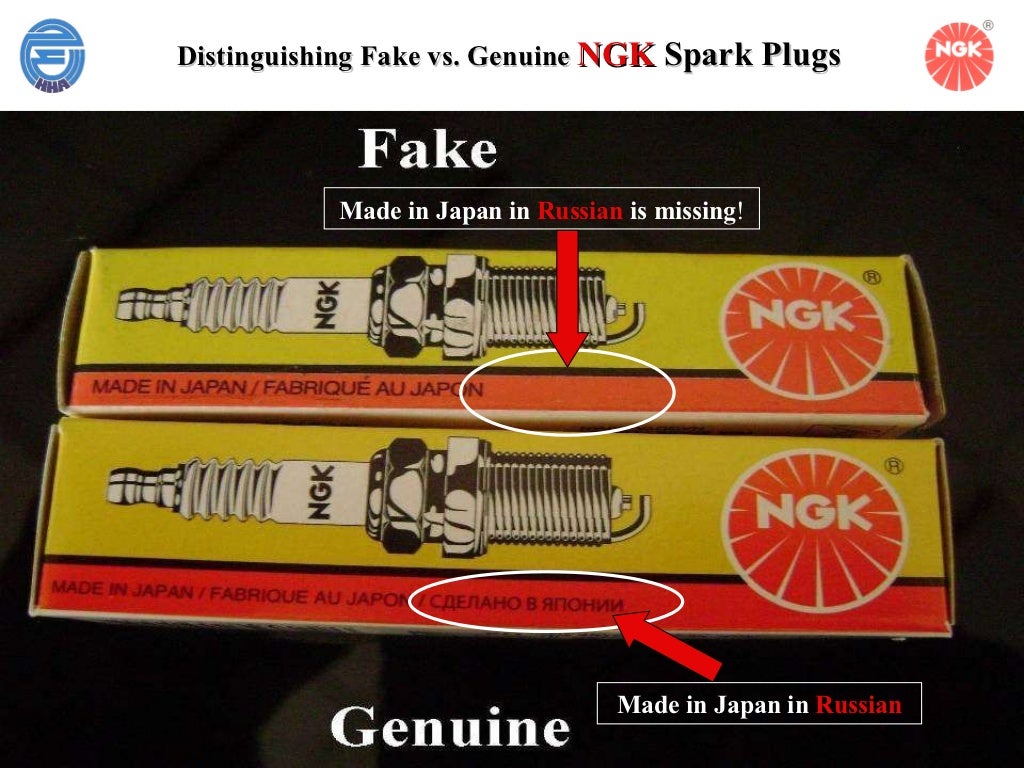 Distinguishing fake ngk spark plug