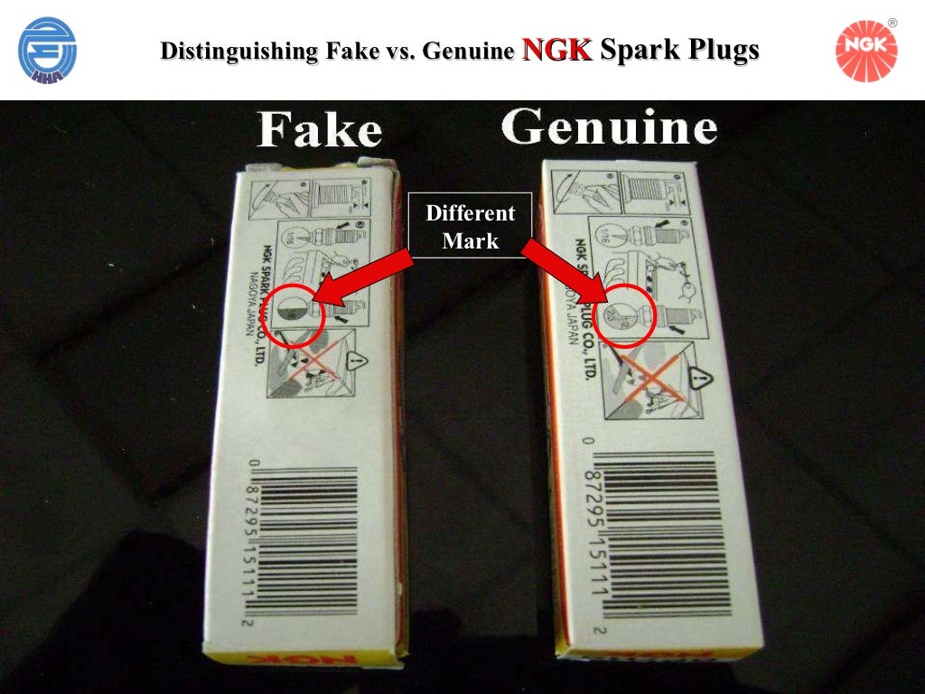 Distinguishing fake ngk spark plug