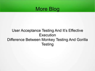 Distinguishing points between retesting and regression testing | PPTX