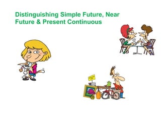 Distinguishing Simple Future, Near
Future & Present Continuous
 