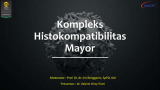 Kompleks
Histokompatibilitas
Mayor
Moderator : Prof. Dr. dr. Iris Rengganis, SpPD, KAI
Presentan : dr. Valerie Hirsy Putri
 
