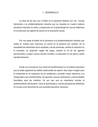 LA FORMACIÓN DOCENTE