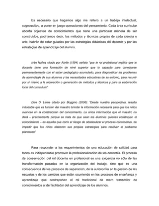 LA FORMACIÓN DOCENTE