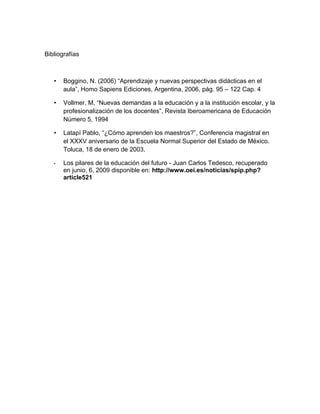 LA FORMACIÓN DOCENTE