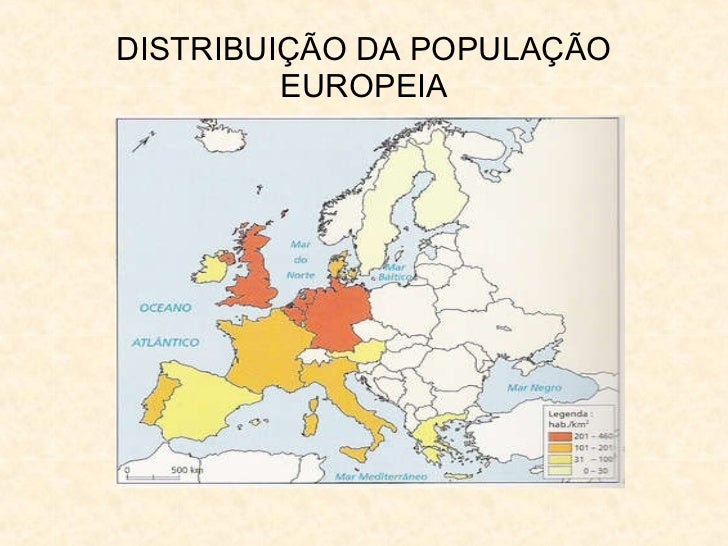 Escreva Como é A Distribuição Da População Europeia Pelo Território