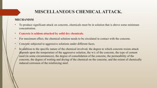 DISTRESS IN CONCRETE, CAUSES OF DISTRESS IN CONCRETE, PREVENTIVE ...