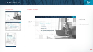 26
M O N O T O N E G R I D
grayscale image
white transparent squaresCore Gray
transparent
squares
image fades
to white
A P P L I C AT I O N S C O M M O N E L E M E N T S
Email Marketing Best Practices Guide
 