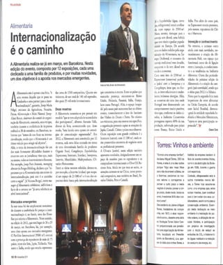 Internacionalização é o caminho. Distribução Hoje (Portugal), noviembre 2011